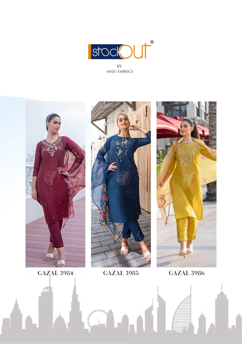 Gazal Vol 5 By Af Fancy Kurti With Bottom Dupatta Wholesale Shop in Surat
